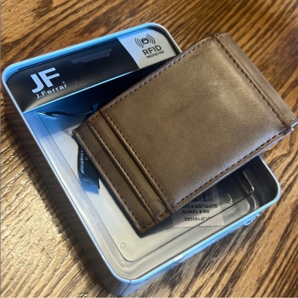 jf j.ferrar Tan RFID-Blocking Card Holder
